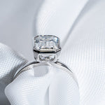Classic 2.0 CT Emerald Moissanite Engagement Ring with Bezel Design 8