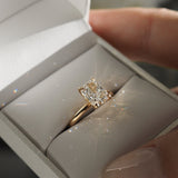 Stunning 1 CT Cushion Moissanite Engagement Ring with Solitaire Design 4