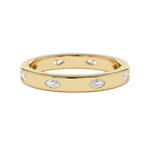 Stunning 0.2 TCW Marquise Moissanite Stones in Full Eternity Wedding Bands 1