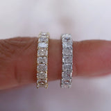 Stunning 0.80 CT Radiant Moissanite Stones Full Eternity Wedding Band 2