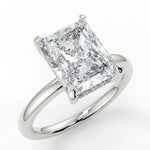 Stunning 2.45 CT Radiant Moissanite Engagement Ring with Hidden Halo Design 5