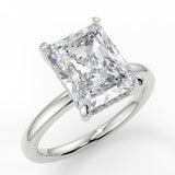 Stunning 2.45 CT Radiant Moissanite Engagement Ring with Hidden Halo Design 5