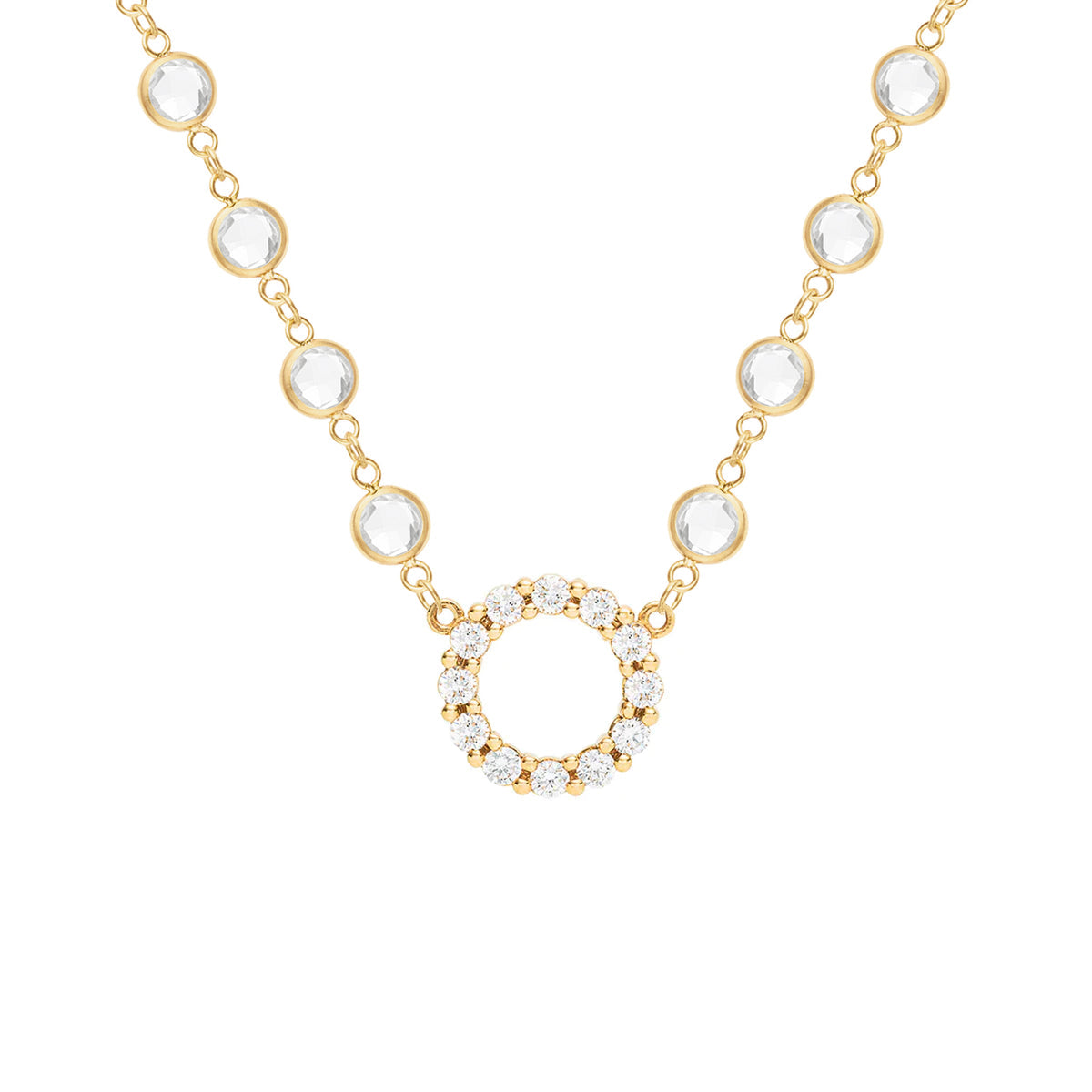 1.44 CT Round April Diamond Lab Made Diamond- April Birthstone Necklace 1