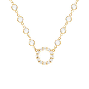 1.44 CT Round April Diamond Lab Made Diamond- April Birthstone Necklace