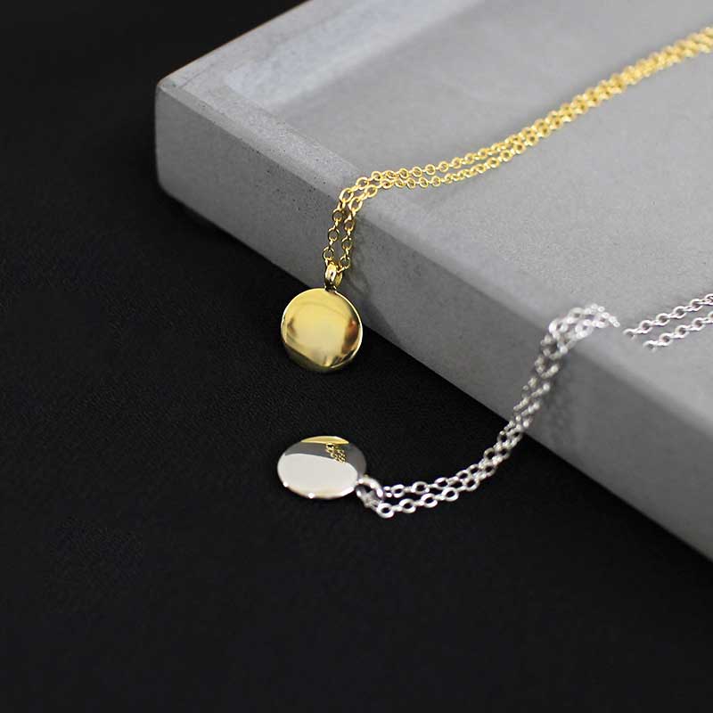 Round Cut Cubic Zirconia in 925 Sterling Silver Necklace 8