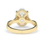 Stunning 3.0 CT Oval Moissanite Engagement Ring with Hidden Halo & Twisted Pave Design 3
