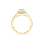 Stunning 1.5 CT Oval Moissanite Engagement Ring in Pave and Halo Design 3