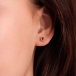 0.14 CT Baguette Garnet Lab Made Diamond- January Birthstone Earrings 3