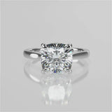 Stunning 2.80 CT Cushion Moissanite Engagement Ring with Solitaire Design 1