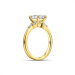 Stunning 2.5 CT Marquise Moissanite Engagement Ring in Cluster Design 2