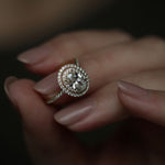 0.95 CT Oval Double Halo CVD F/VS2 Diamond Engagement Ring 3