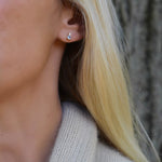 0.15 CT Round Aquamarine Lab Made Diamond- March Birthstone Studs 2