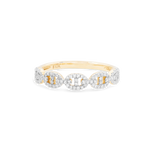 Stunning 0.21 TCW Round Moissanite Stones Linked Stones Wedding Bands 1