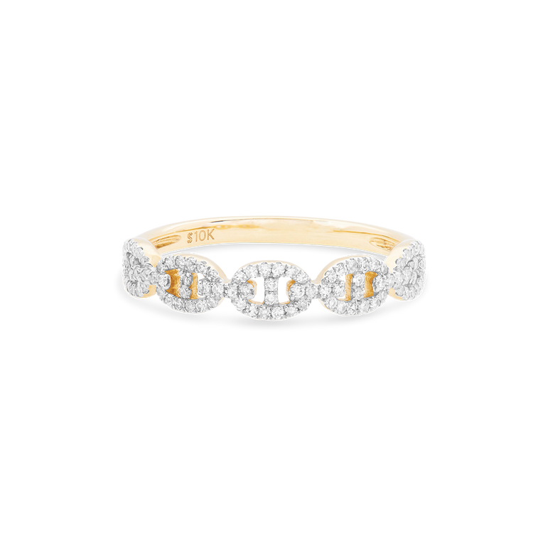 Stunning 0.21 TCW Round Moissanite Stones Linked Stones Wedding Bands 1