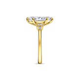 Stunning 2.5 CT Marquise Moissanite Engagement Ring in Cluster Design 3