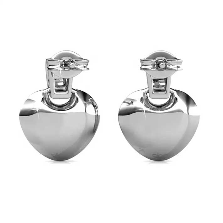 Round Cut Cubic Zirconia in 925 Sterling Silver Earrings 3