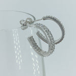 Round Cut Cubic Zirconia in 925 Sterling Silver Earrings 9