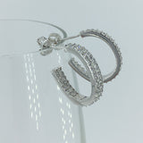Round Cut Cubic Zirconia in 925 Sterling Silver Earrings 9