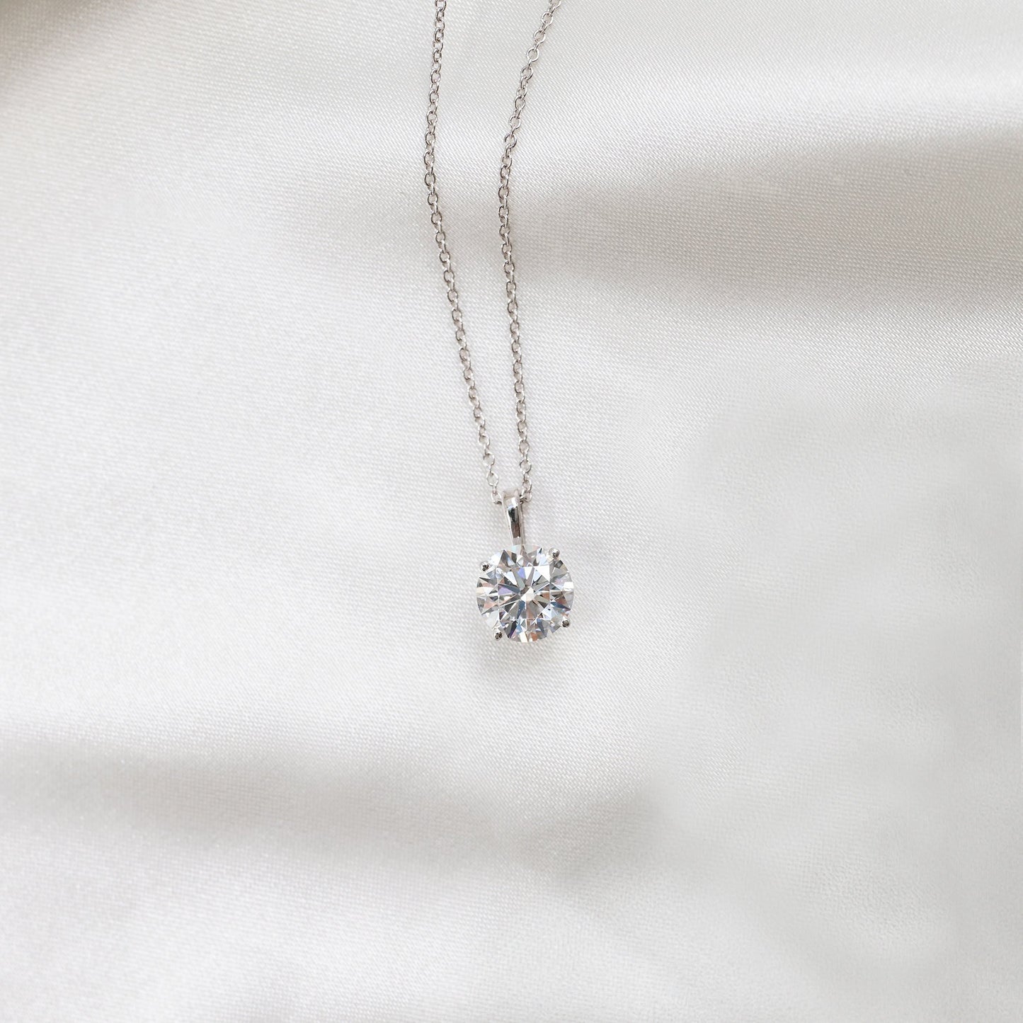 
                  
                    0.35 CT Classic Round Cut Moissanite Necklace With Solitaire Style
                  
                