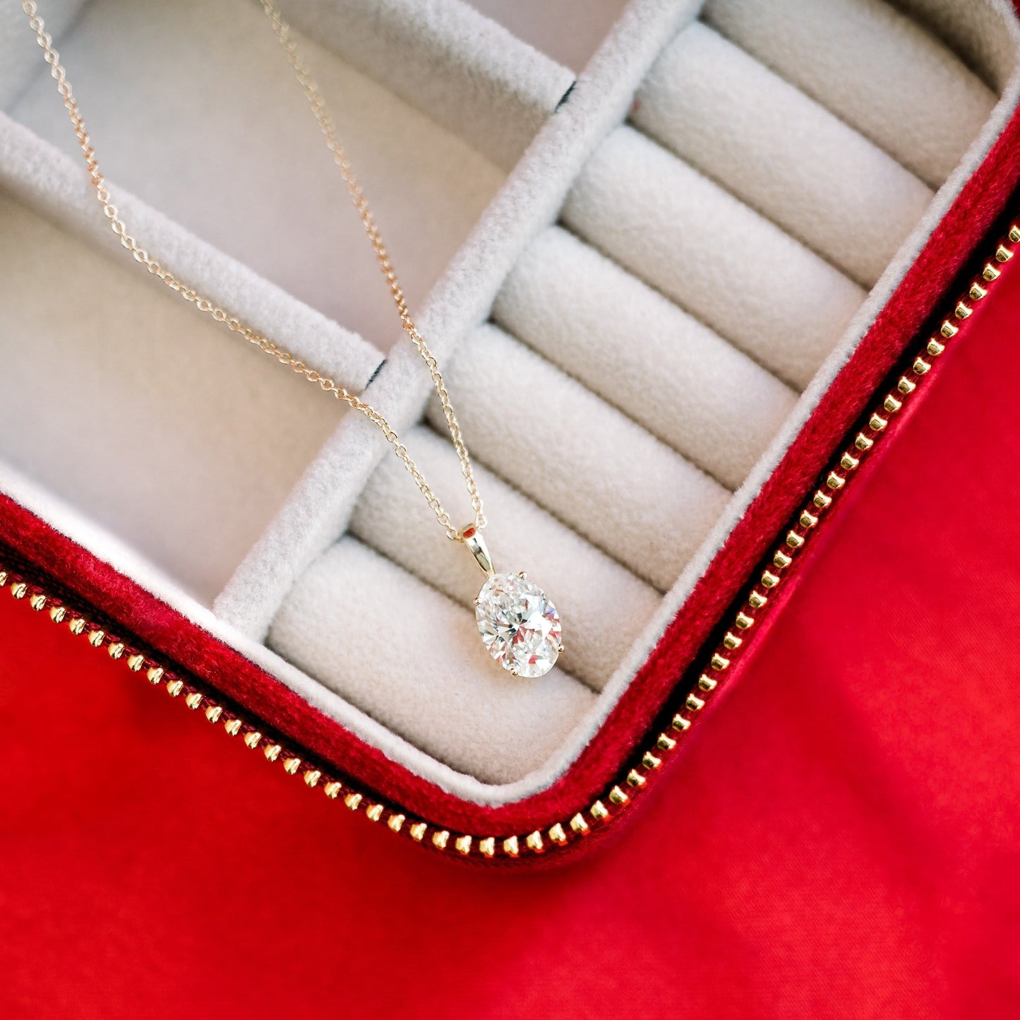 
                  
                    0.35 CT Classic Oval Cut Moissanite Necklace With Solitaire Style
                  
                