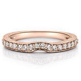 Stunning 0.30 CT Round Moissanite Stones Vintage Wedding Band 5