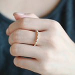 Stunning 0.4 CT Marquise Moissanite Stones Wedding Bands 10
