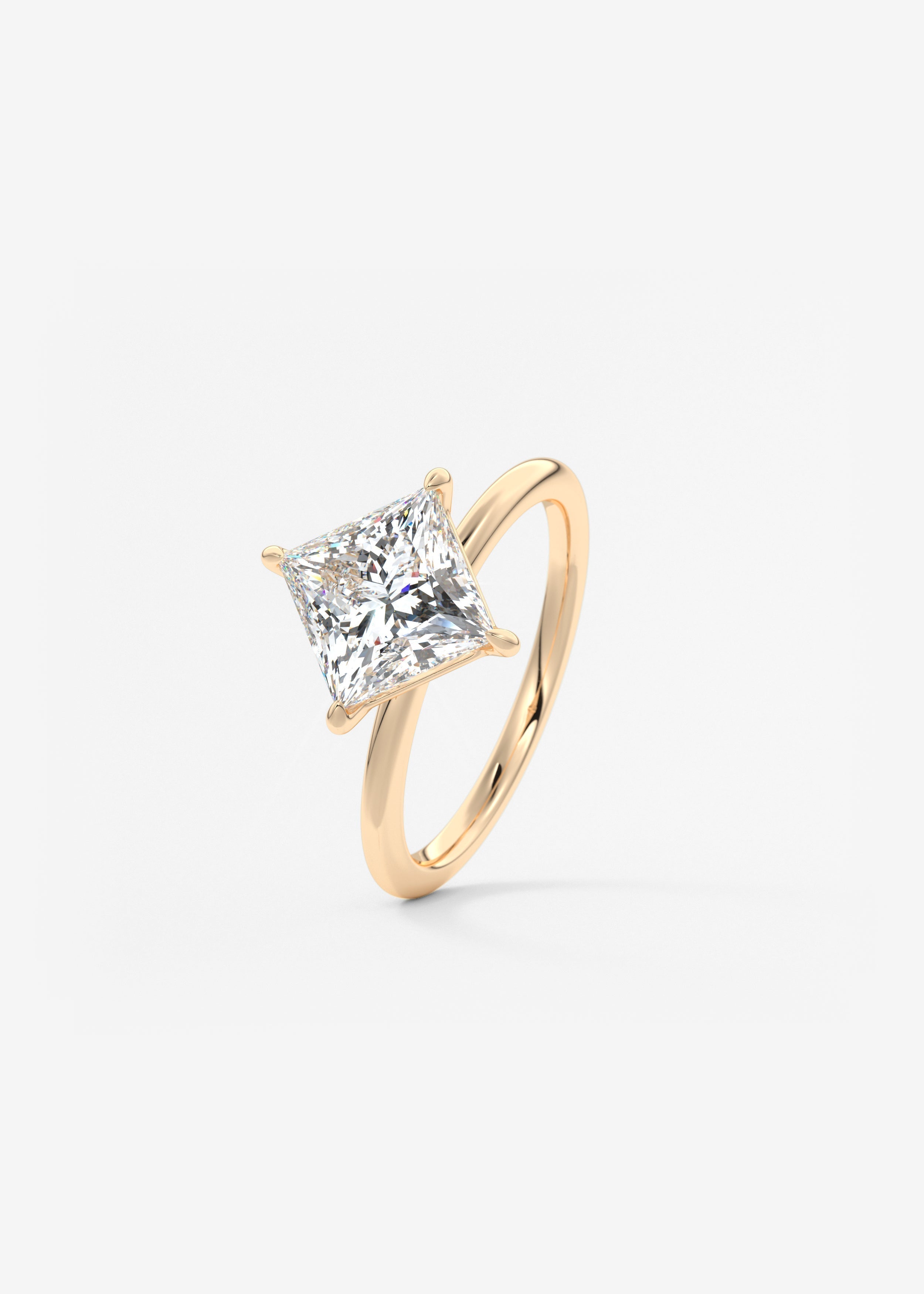 Princess Solitaire Lab Grown Diamond Engagement Ring