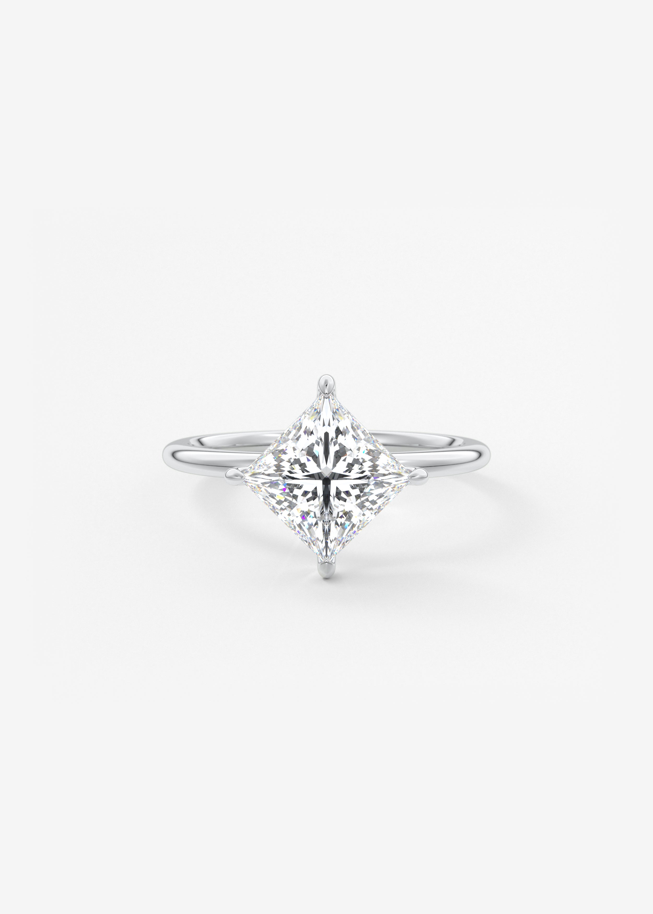 Princess Solitaire Lab Grown Diamond Engagement Ring