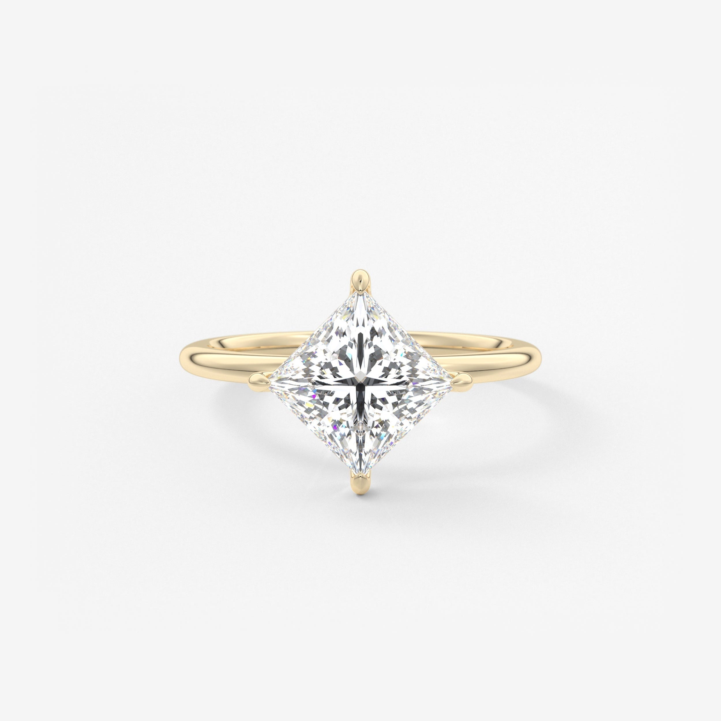 Princess Solitaire Lab Grown Diamond Engagement Ring