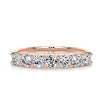 0.75 CT Round 7 Stones CVD EF/VVS Diamond Wedding Band 12