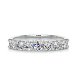 0.75 CT Round 7 Stones CVD EF/VVS Diamond Wedding Band 1