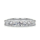0.75 CT Round 7 Stones CVD EF/VVS Diamond Wedding Band 1