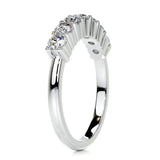 0.75 CT Round 7 Stones CVD EF/VVS Diamond Wedding Band 16