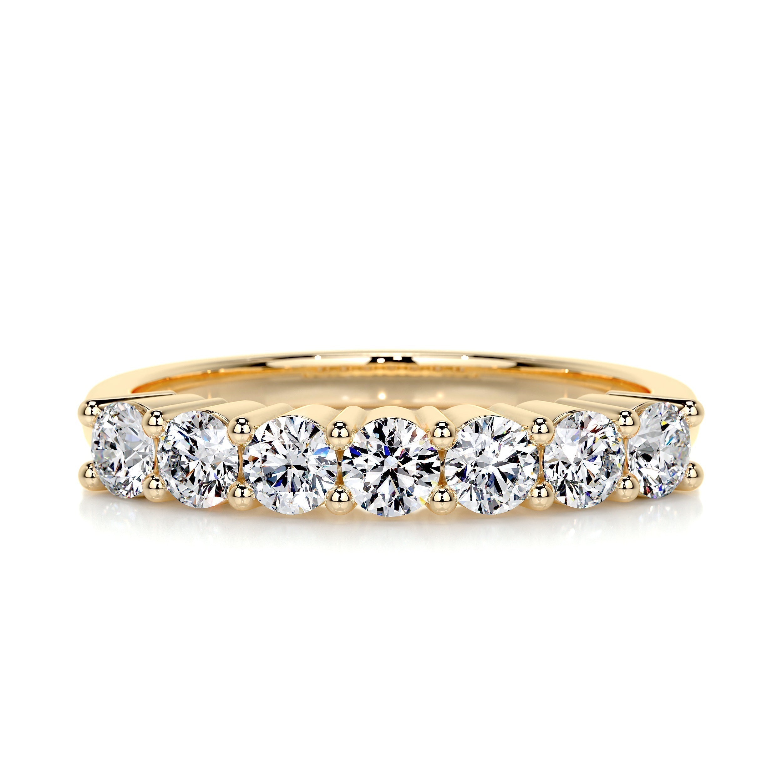 0.75 CT Round 7 Stones CVD EF/VVS Diamond Wedding Band 7