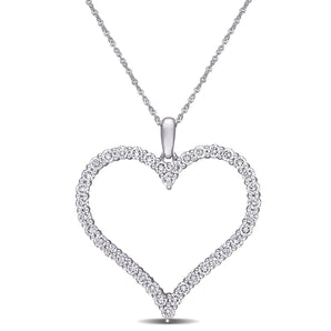 Round Cut Cubic Zirconia in 925 Sterling Silver Necklace