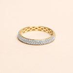 Stunning 0.27 TCW Round Moissanite Stones Full Eternity Wedding Bands 1