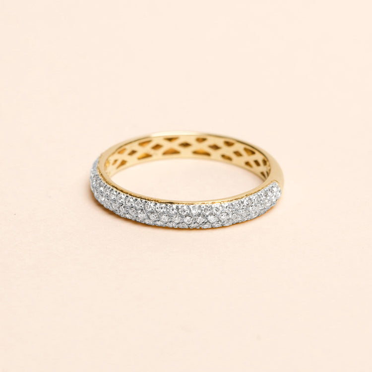 Stunning 0.27 TCW Round Moissanite Stones Full Eternity Wedding Bands 1
