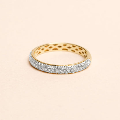 Stunning 0.27 TCW Round Moissanite Stones Full Eternity Wedding Bands 1