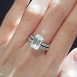 Emerald Pave Lab Grown Diamond Engagement Ring