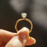 Oval Criss Cross Pave Lab Grown Diamond Engagement Ring