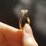 Oval Criss Cross Pave Lab Grown Diamond Engagement Ring