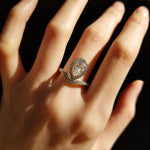 Pear Halo & Pave Lab Grown Diamond Engagement Ring