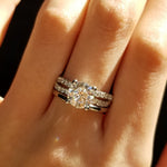 Round Criss Cross Pave Lab Grown Diamond Engagement Ring