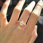 Oval Pave Lab Grown Diamond Engagement Ring