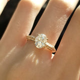 Oval Pave Lab Grown Diamond Engagement Ring
