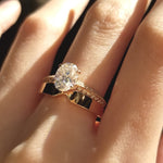 Oval Pave Lab Grown Diamond Engagement Ring