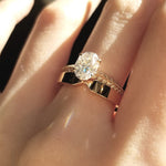 Oval Pave Lab Grown Diamond Engagement Ring