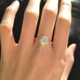 Round Halo & Pave Lab Grown Diamond Engagement Ring
