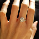 Round Halo & Pave Lab Grown Diamond Engagement Ring