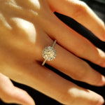 Round Halo & Pave Lab Grown Diamond Engagement Ring